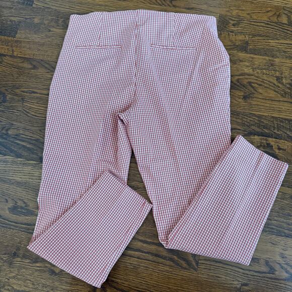 A New Day Plaid Skinny Ankle Pants Women’s Sz 14 Red High Rise Stretch Trousers - Picture 6 of 6
